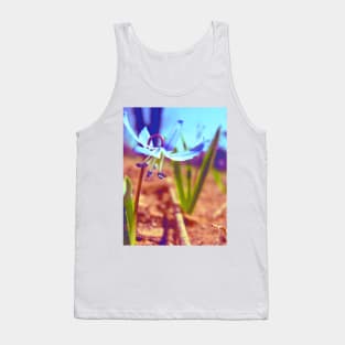 Tiny Blue Wild Flower Tank Top